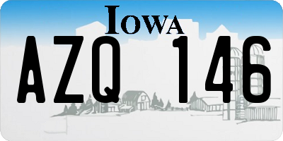 IA license plate AZQ146
