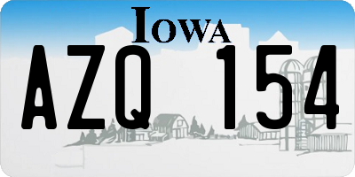 IA license plate AZQ154