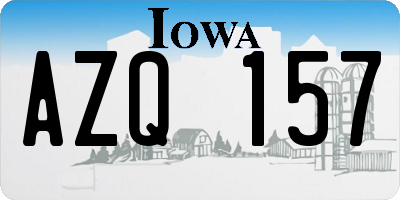 IA license plate AZQ157