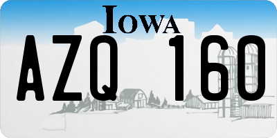 IA license plate AZQ160