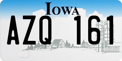 IA license plate AZQ161