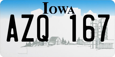 IA license plate AZQ167