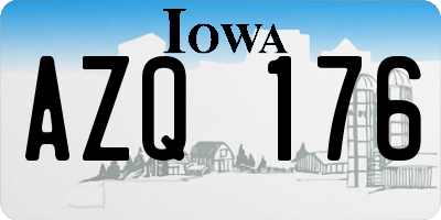 IA license plate AZQ176