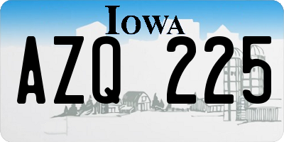 IA license plate AZQ225
