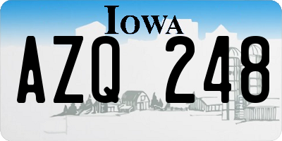 IA license plate AZQ248