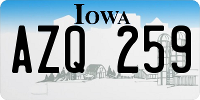 IA license plate AZQ259