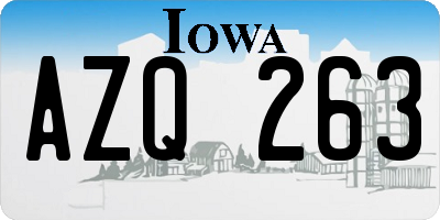 IA license plate AZQ263