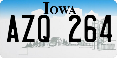 IA license plate AZQ264