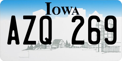 IA license plate AZQ269