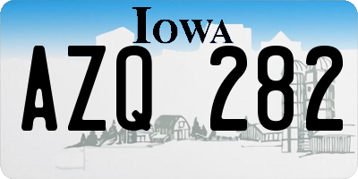 IA license plate AZQ282