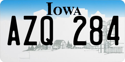 IA license plate AZQ284