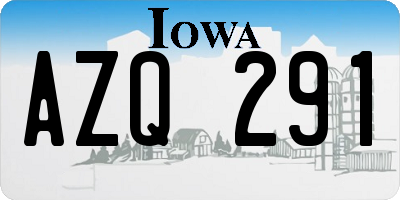 IA license plate AZQ291