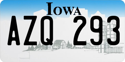 IA license plate AZQ293
