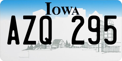 IA license plate AZQ295