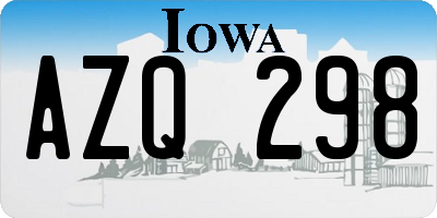 IA license plate AZQ298