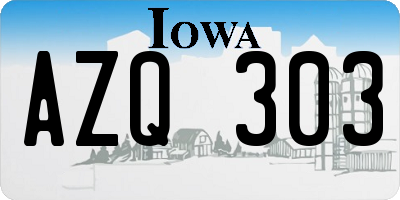 IA license plate AZQ303