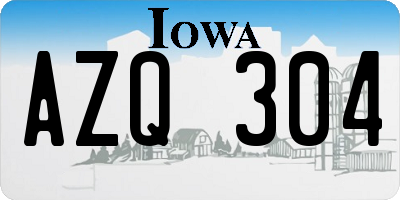 IA license plate AZQ304