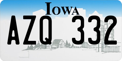 IA license plate AZQ332