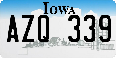 IA license plate AZQ339