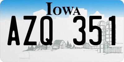IA license plate AZQ351
