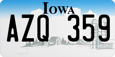 IA license plate AZQ359