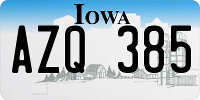 IA license plate AZQ385