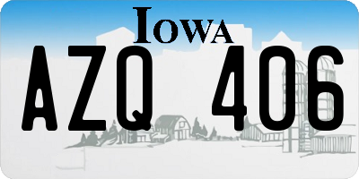 IA license plate AZQ406
