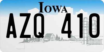 IA license plate AZQ410