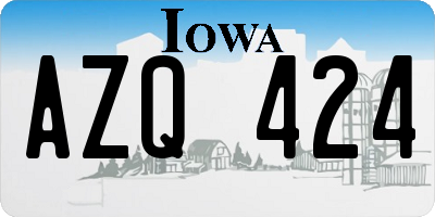 IA license plate AZQ424