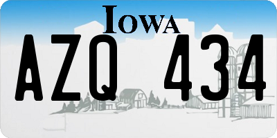 IA license plate AZQ434