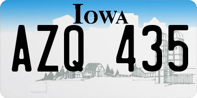 IA license plate AZQ435