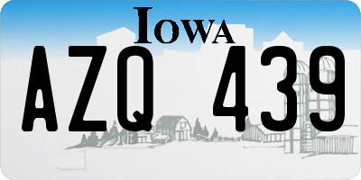 IA license plate AZQ439