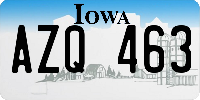 IA license plate AZQ463