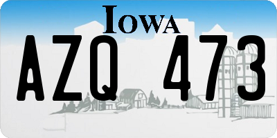 IA license plate AZQ473