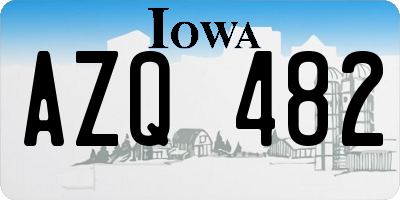 IA license plate AZQ482