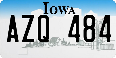 IA license plate AZQ484