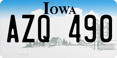 IA license plate AZQ490