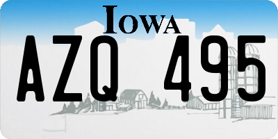 IA license plate AZQ495