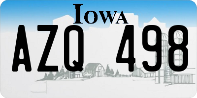 IA license plate AZQ498