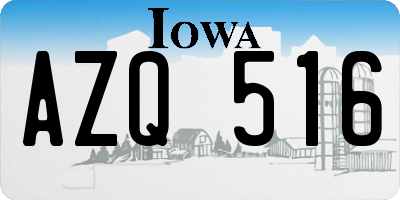 IA license plate AZQ516