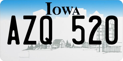IA license plate AZQ520