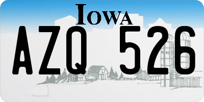 IA license plate AZQ526