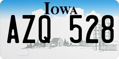 IA license plate AZQ528