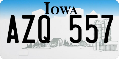 IA license plate AZQ557