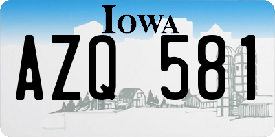 IA license plate AZQ581