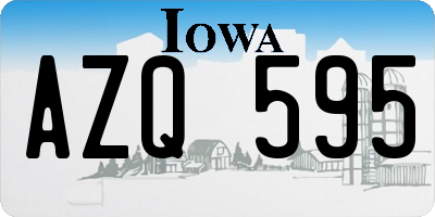 IA license plate AZQ595