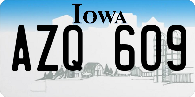 IA license plate AZQ609