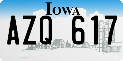 IA license plate AZQ617