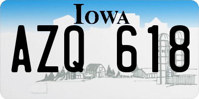 IA license plate AZQ618