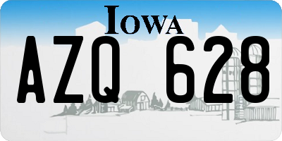 IA license plate AZQ628